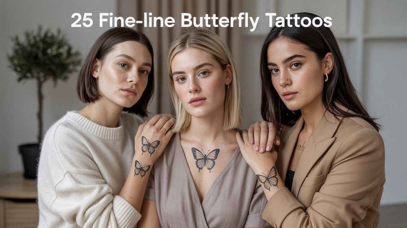 Fine Line Butterfly Tattoo Ideas